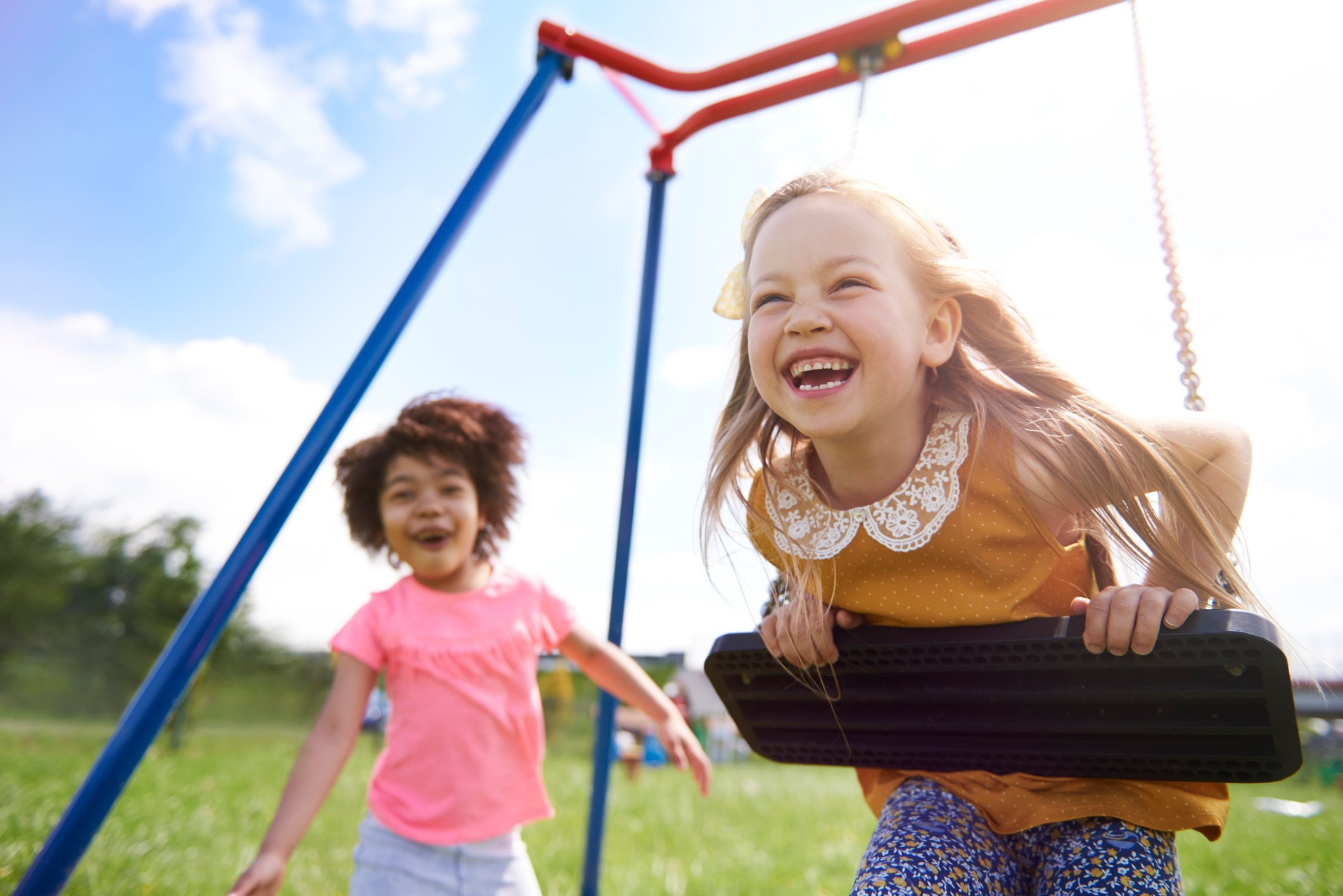 Children playing in park
