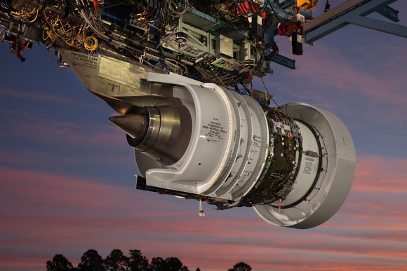 pratt & Whitney's geared turbo fan engine being tested