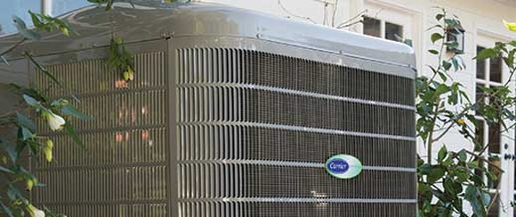 a Carrier air conditioning unit. Carrier is part of United Technologies's climate, controls & security segment