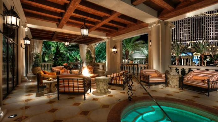 A private spa inside the Titus Villa in Las Vegas. 