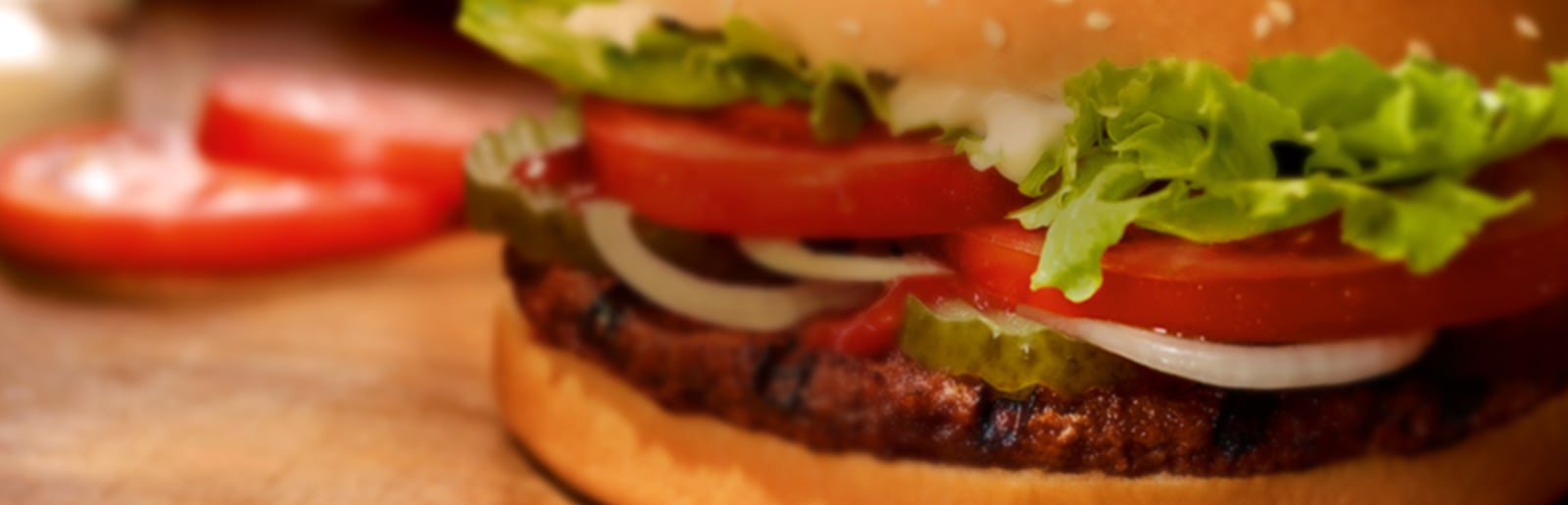 A close up of a Burger King Whopper sandwich.