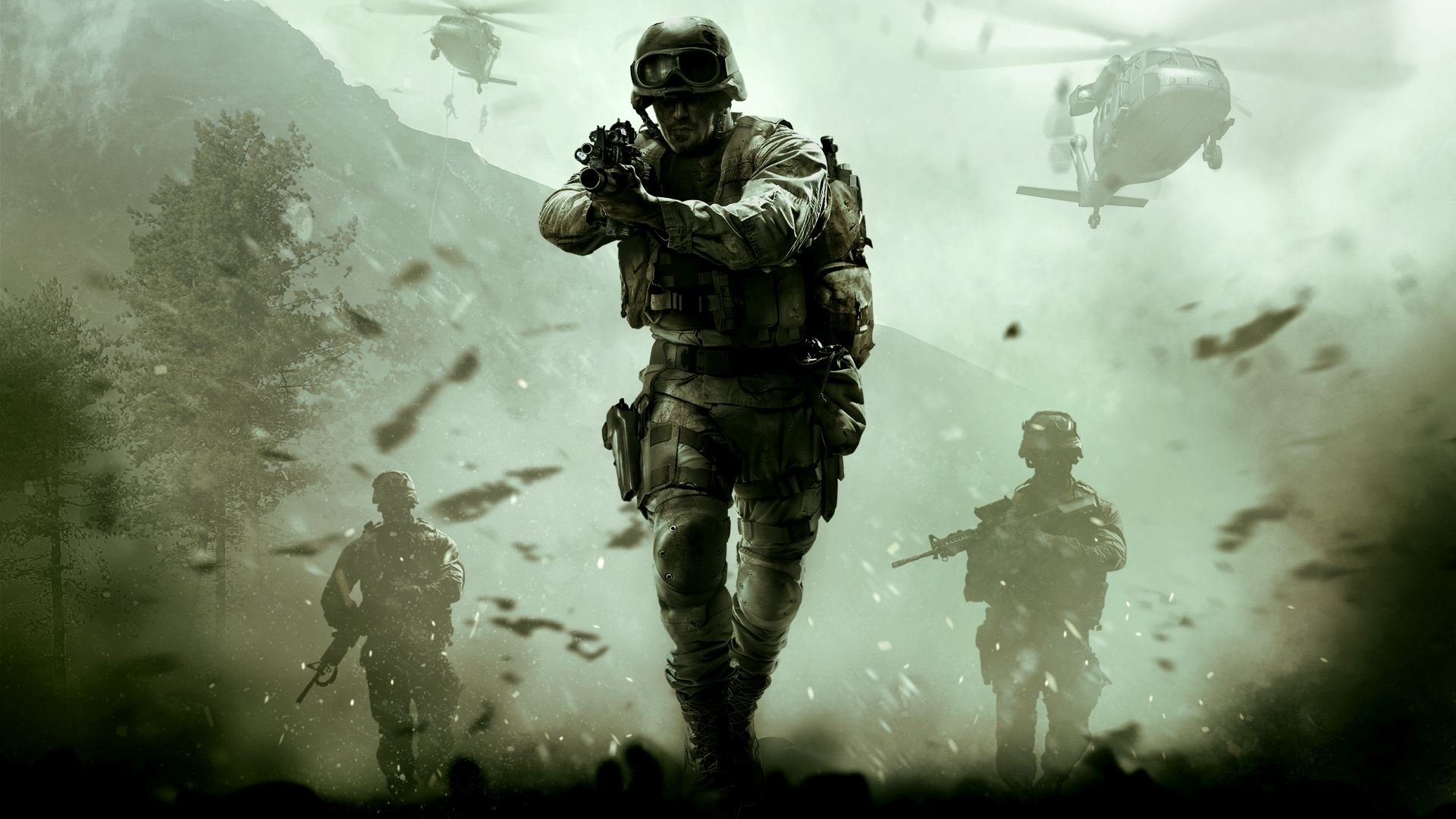 Soldiers in combat within "Call of Duty" game