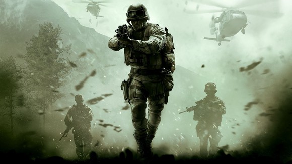 Soldiers in combat within "Call of Duty" game