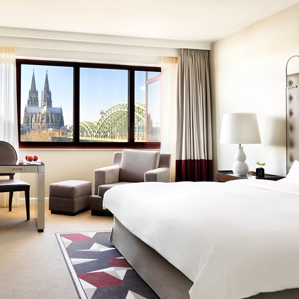 Inside a hotel room.