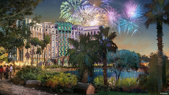 Concept art for Disney's Coronado Springs hotel tower set to open by 2019.