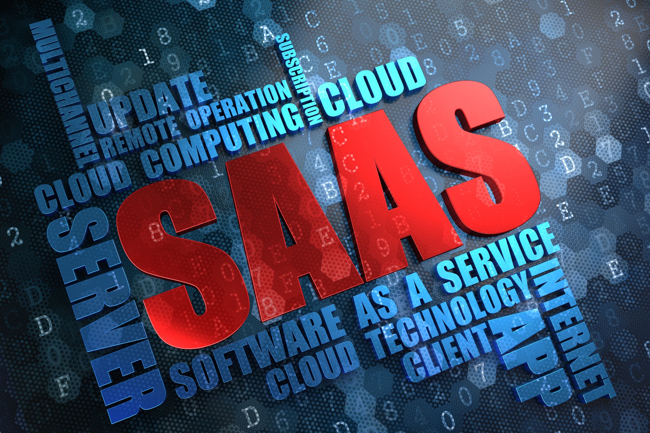 Work cloud featuring "SAAS".