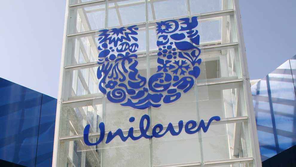 Sign with Unilever logo