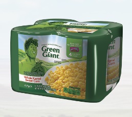 Green Giant brand cans of corn.