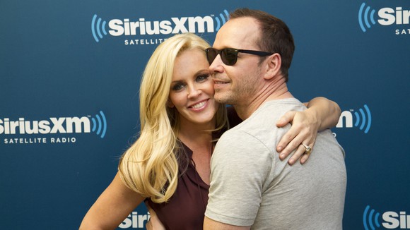 Jenny McCarthy and Donnie Wahlberg at a Sirius XM media event.