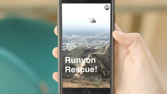 Person using Snapchat on cellphone