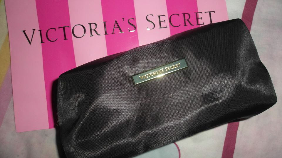 A Victoria's Secret gift box and purse