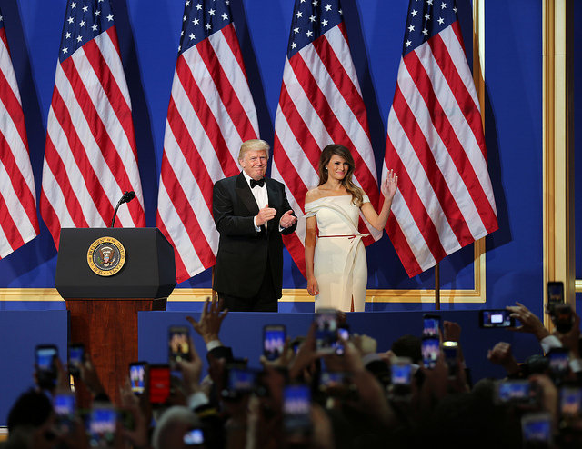 Donald Trump with wife Melania. 