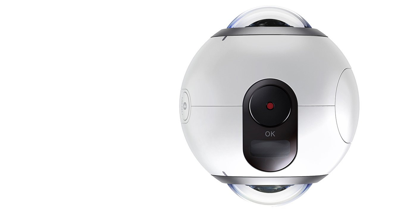 Samsung's Gear 360 camera, which captures 360-degree photos and videos.