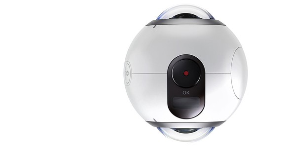 Samsung's Gear 360 camera, which captures 360-degree photos and videos.