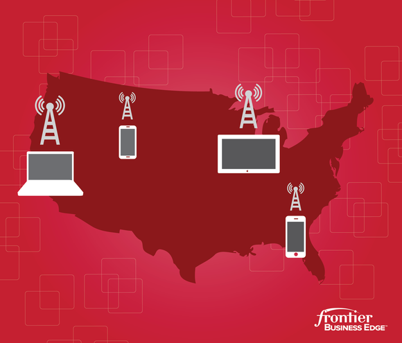 A map of Frontier's coverage.