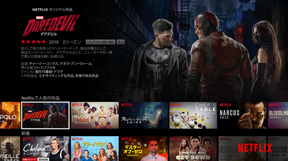The Netflix opening screen in Japanese
