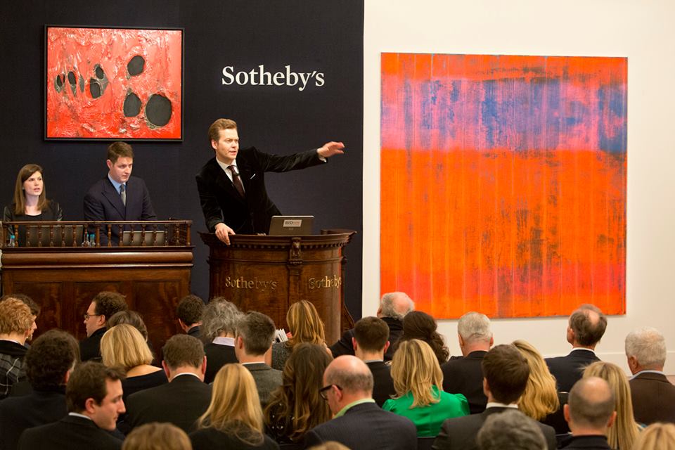 A Sothebys auction in progress.
