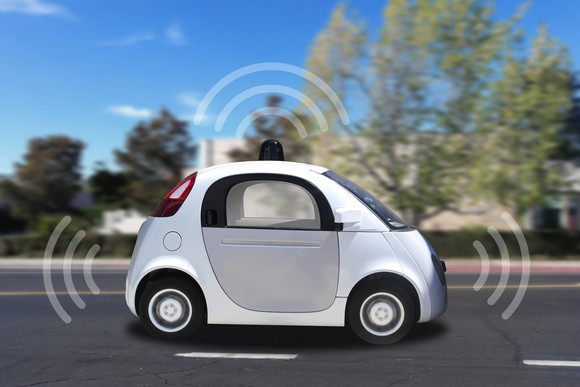 Image of a self-driving car. 