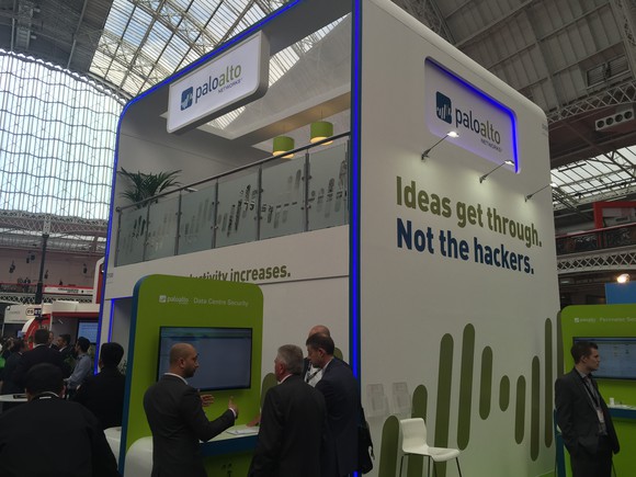 Palo Alto Networks booth at the Infosecurity Europe conference