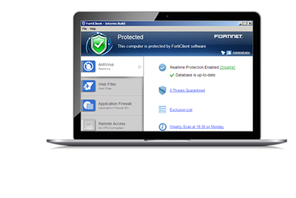 An example of Fortinet's data security interface.