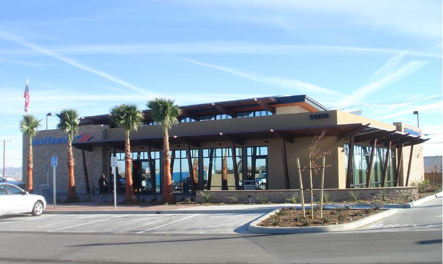 A Bank of America branch.
