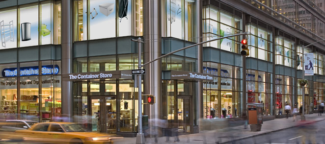 The exterior of a Container Store in New York