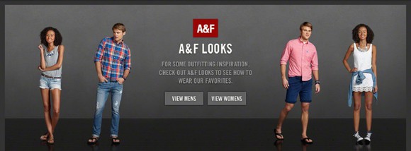 Teens wearing Abercrombie & Fitch clothing.