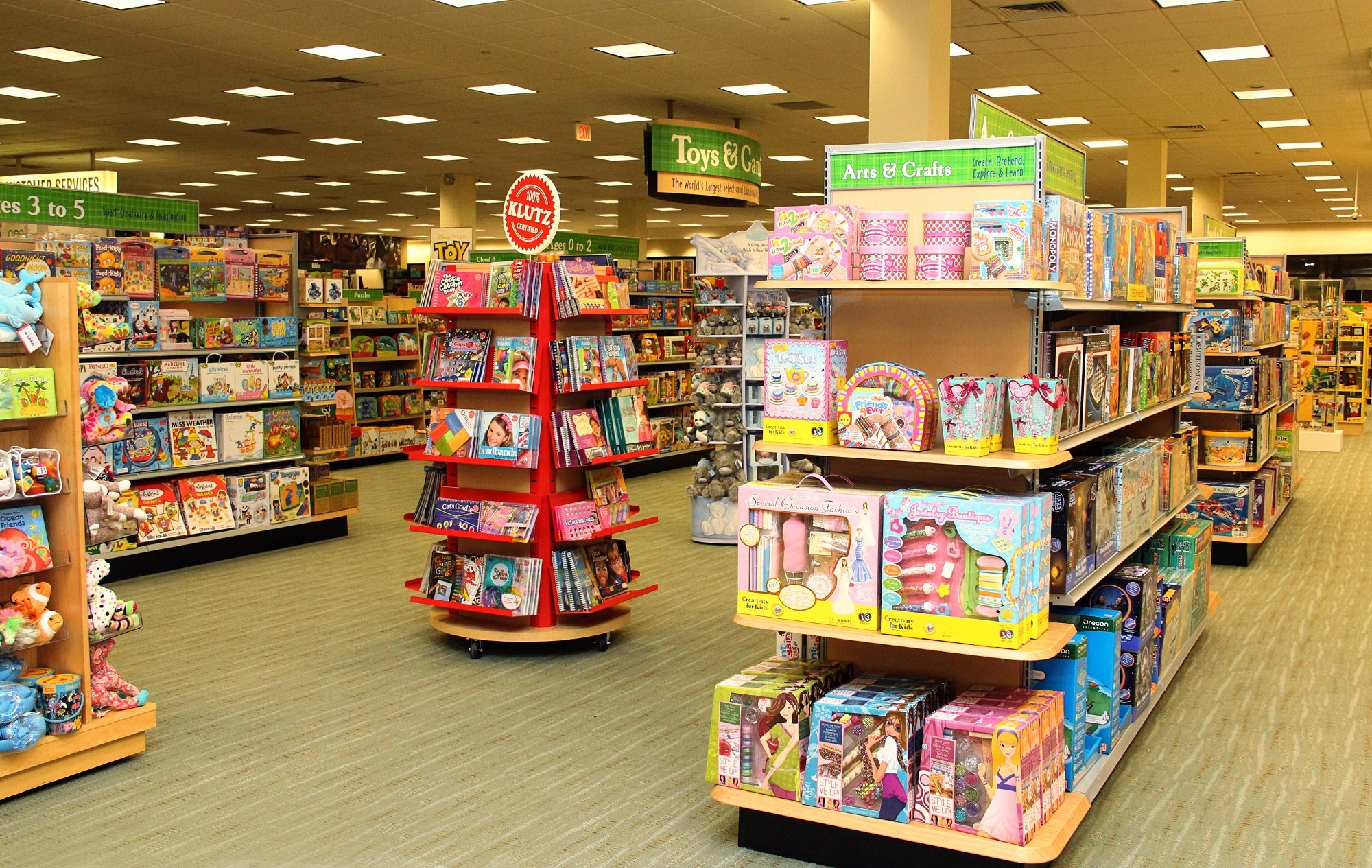 Barnes & Noble toys and games section.