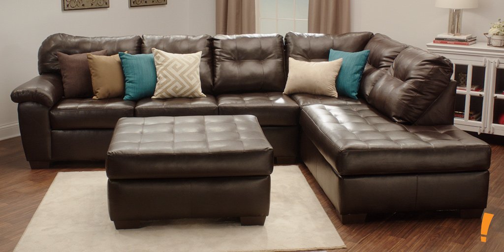 A Big Lots sectional couch.