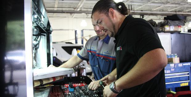 An industrial worker using a Fortive solution