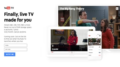 YouTube TV Screenshot