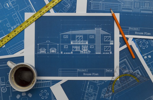 Construction blueprints.