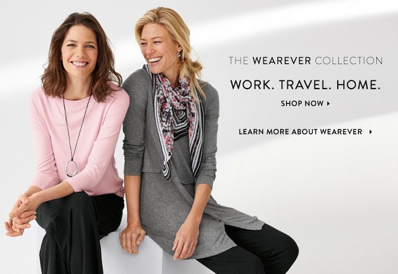 Two women wearing clothes from J. Jill.