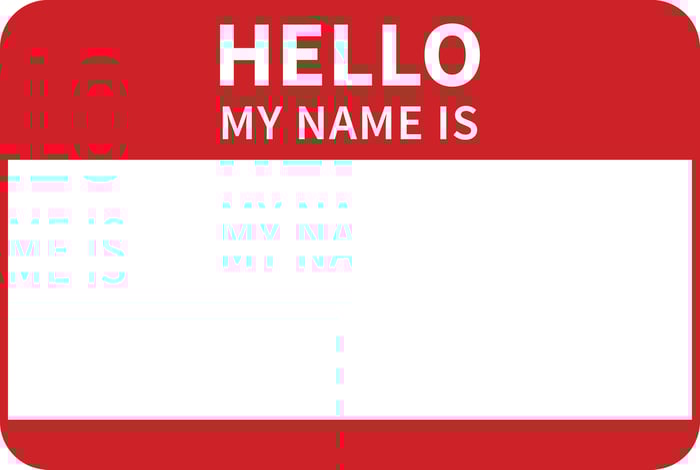 Nametag.