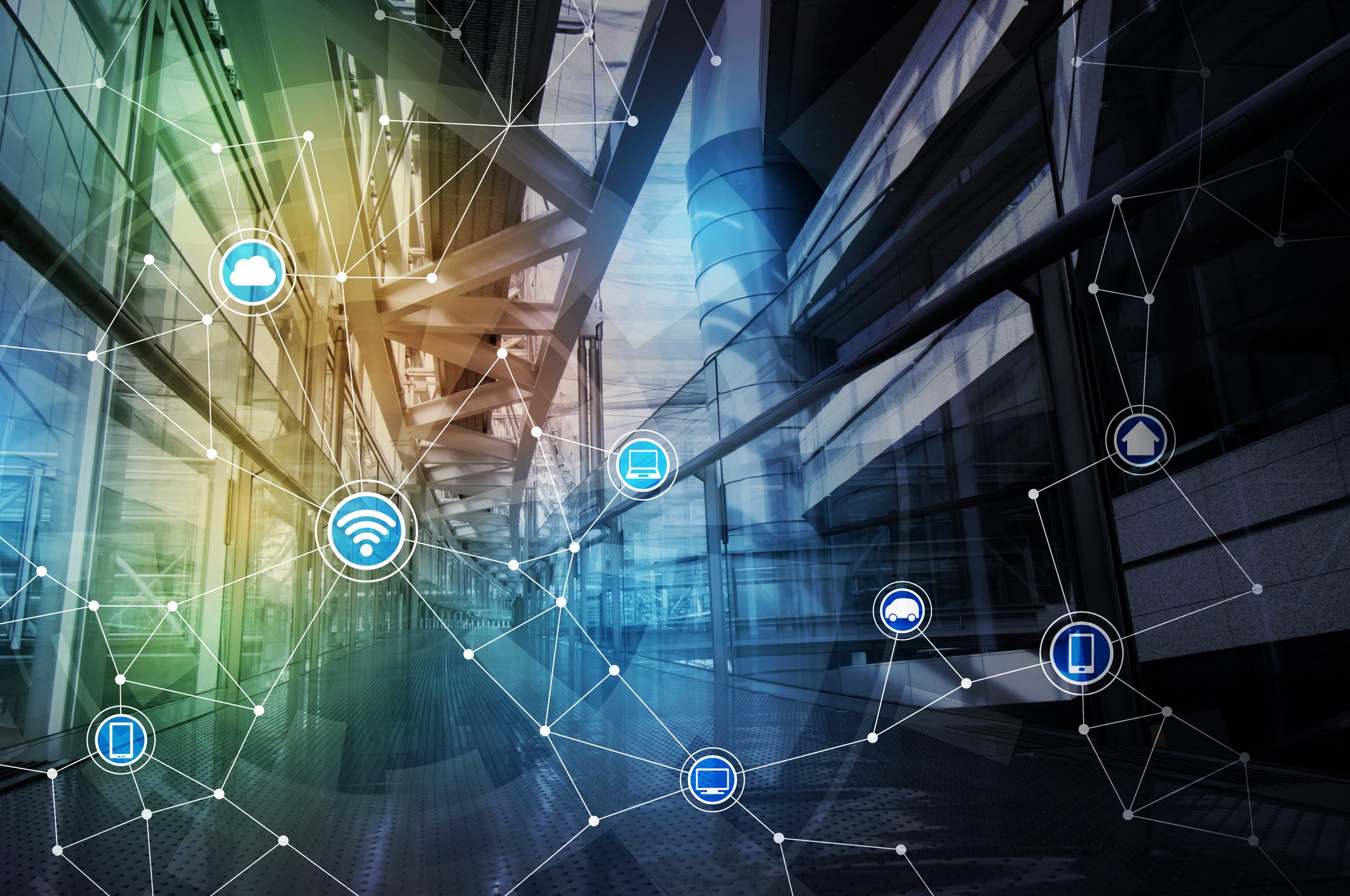 Abstract concept image of telecommunications network