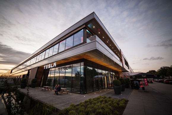 Tesla building in Amsterdam