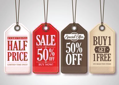 on sale tags