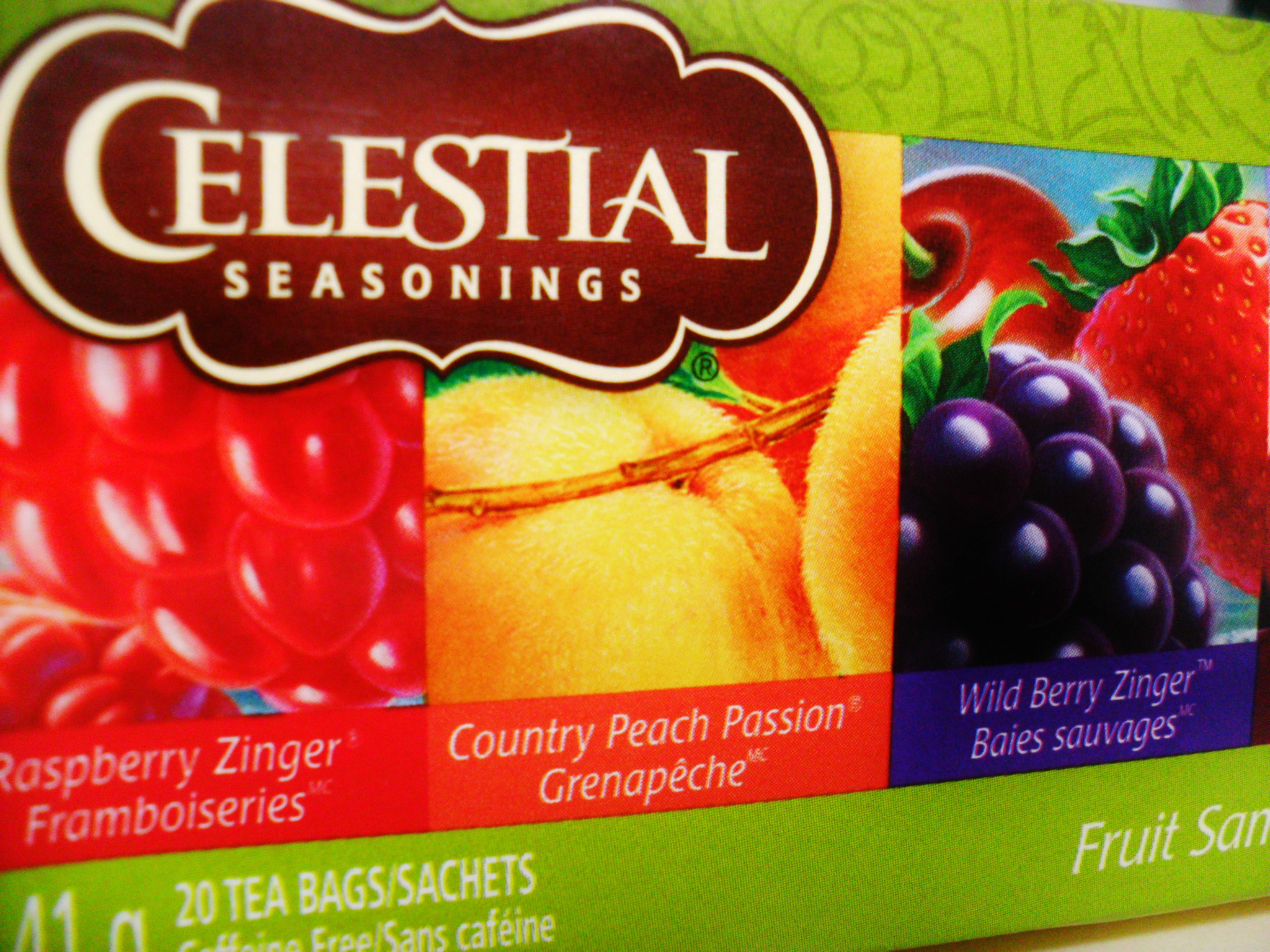 A box of Celestial Seasonings Tea