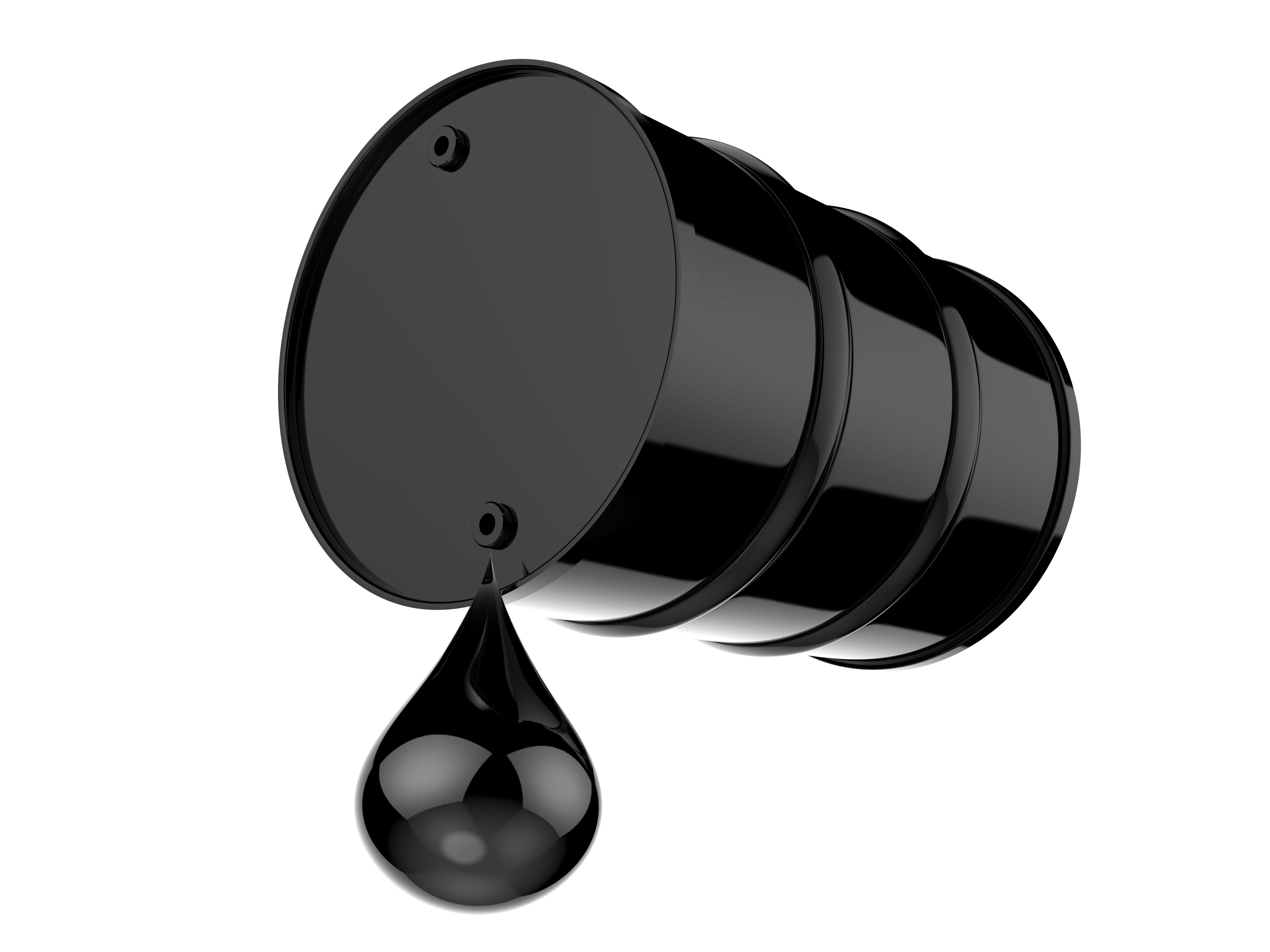 an oil barrel dripping