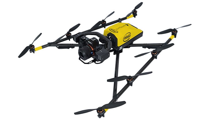 An Intel Facon 8 drone.