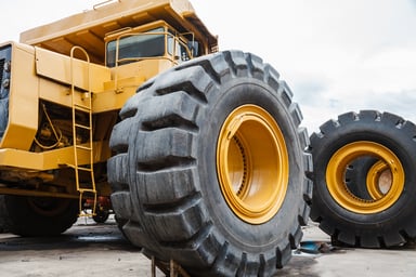 Heavy Equipment with Giant Tires