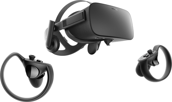 Oculus Rift headset and Touch controllers