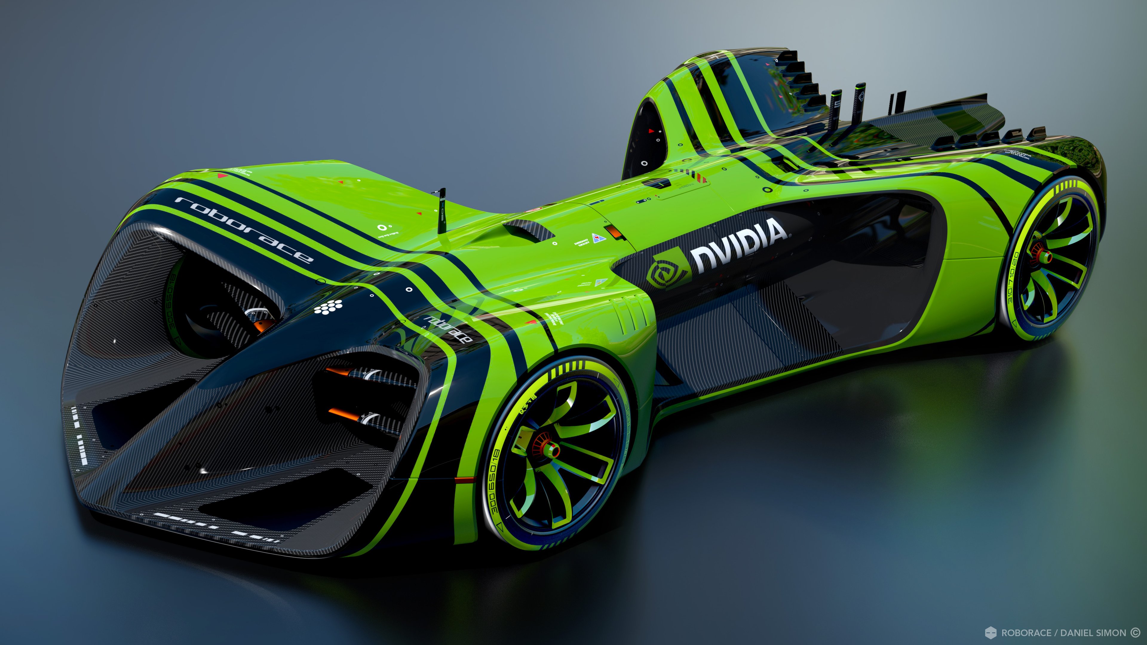 NVIDIA's DRIVE PX 2 powered Roborace vehicle.
