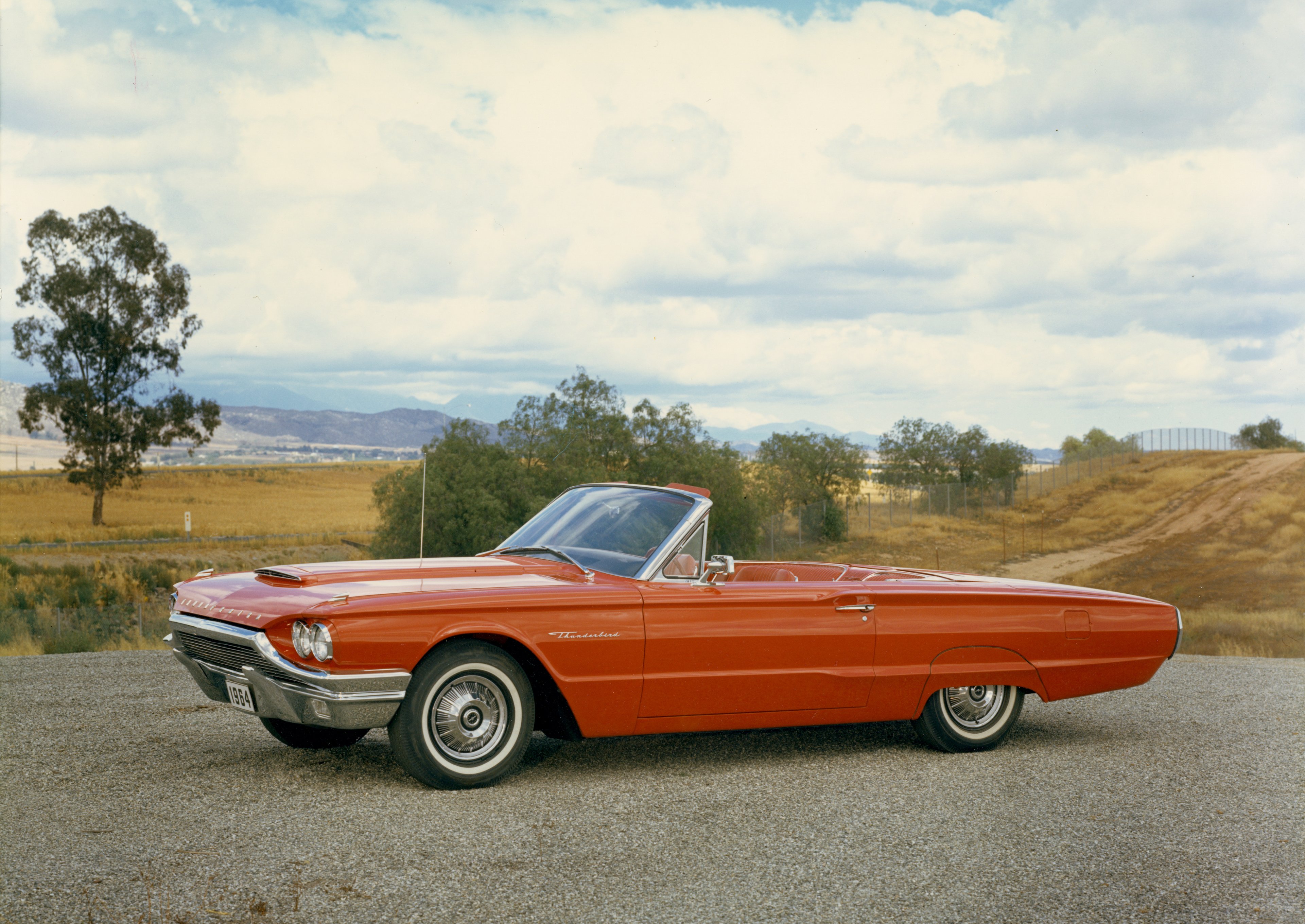 A red 1964 Thunderbird.