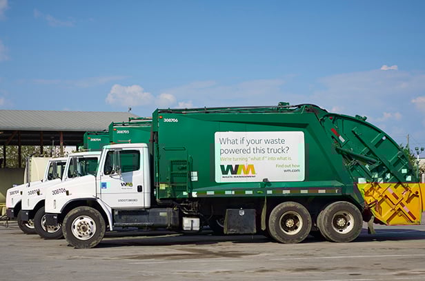 A Waste Management garbage truck