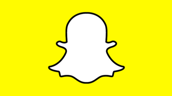 Snapchat logo on yellow background