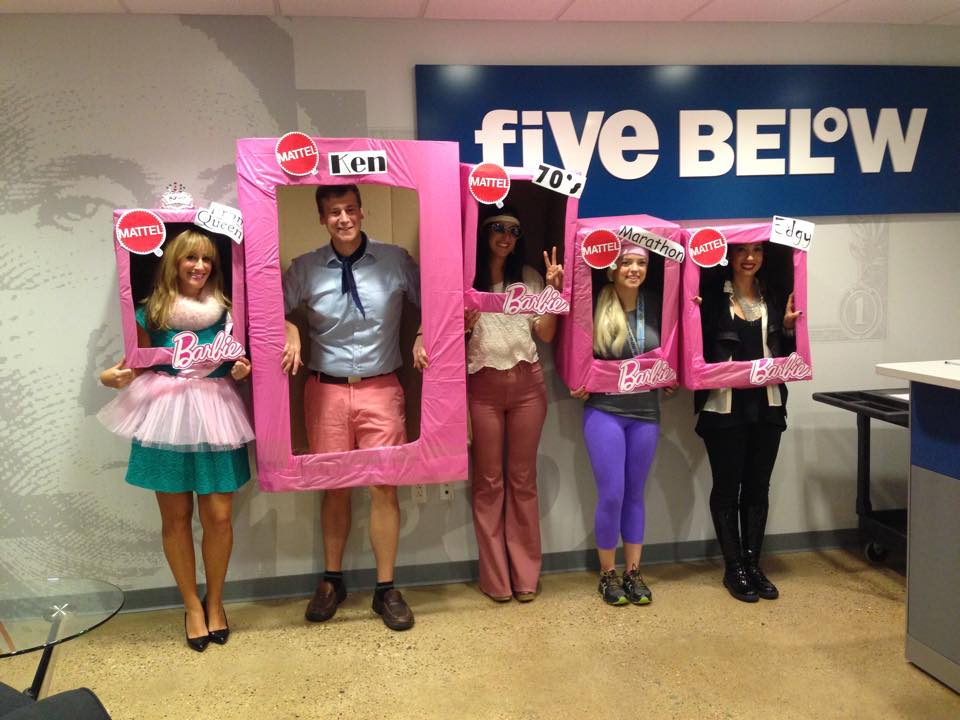 A costume contest at Five Below corporate headquarters.
