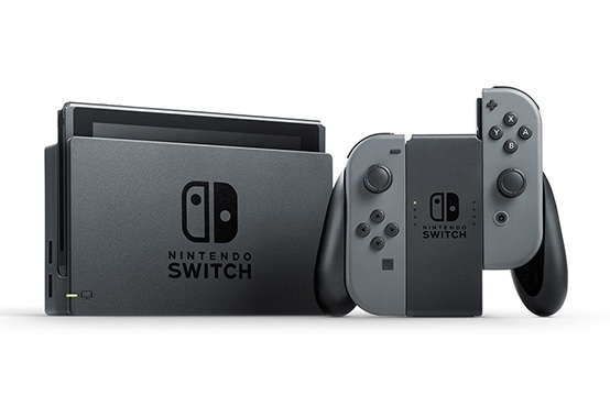 Nintendo Switch console and controller.