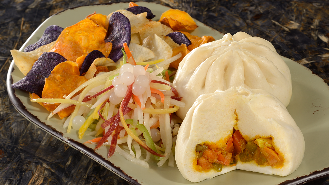 A vegetable curry steamed bun at Disney's Animal Kingdom.