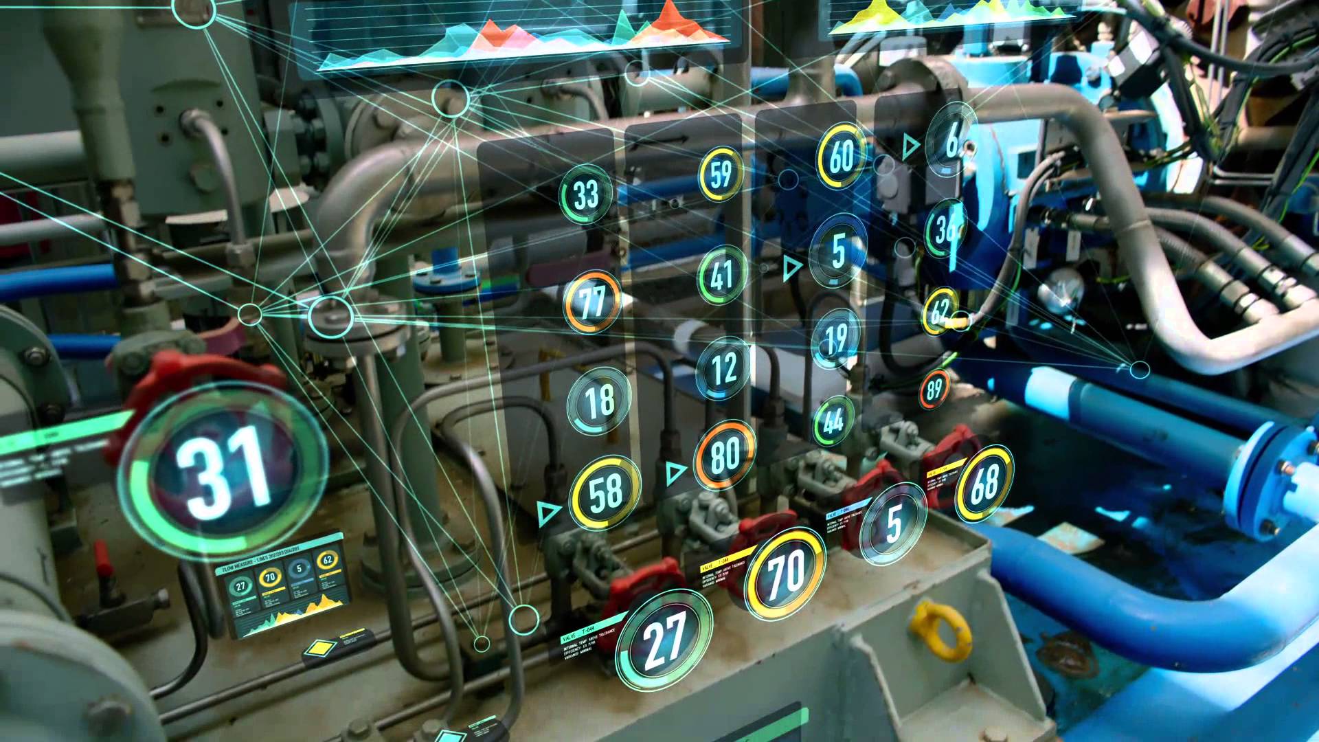 A visualization of GE's digital power plant.